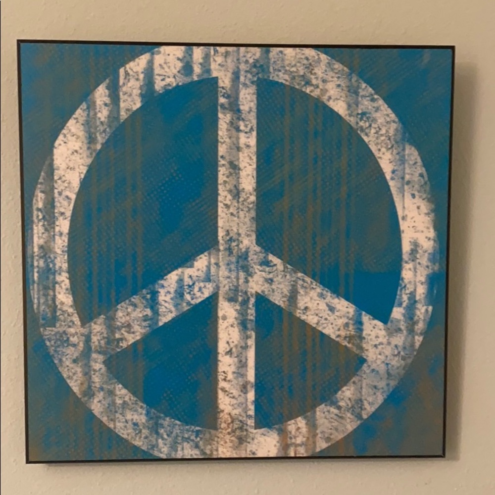 Peace sign wall art